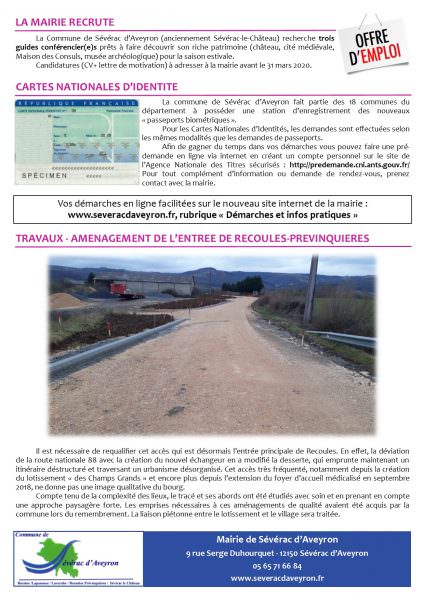 Newsletter 3 - Mars 2