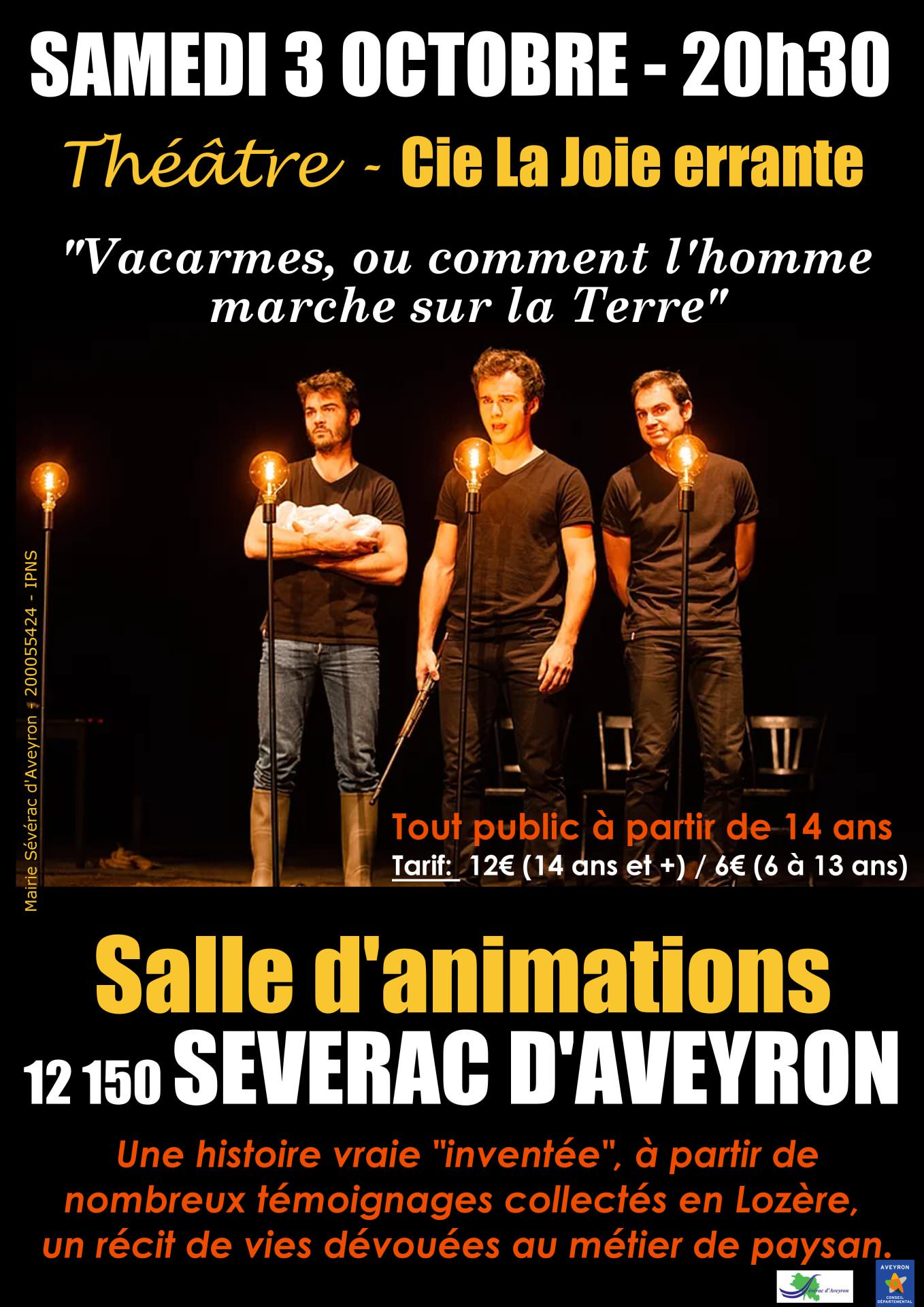 Lire la suite à propos de l’article THÉÂTRE SAMEDI 3 OCTOBRE 2020 à 20h30