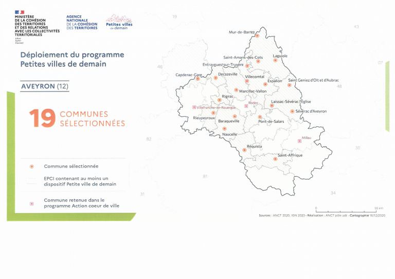 carte petites villes de demain