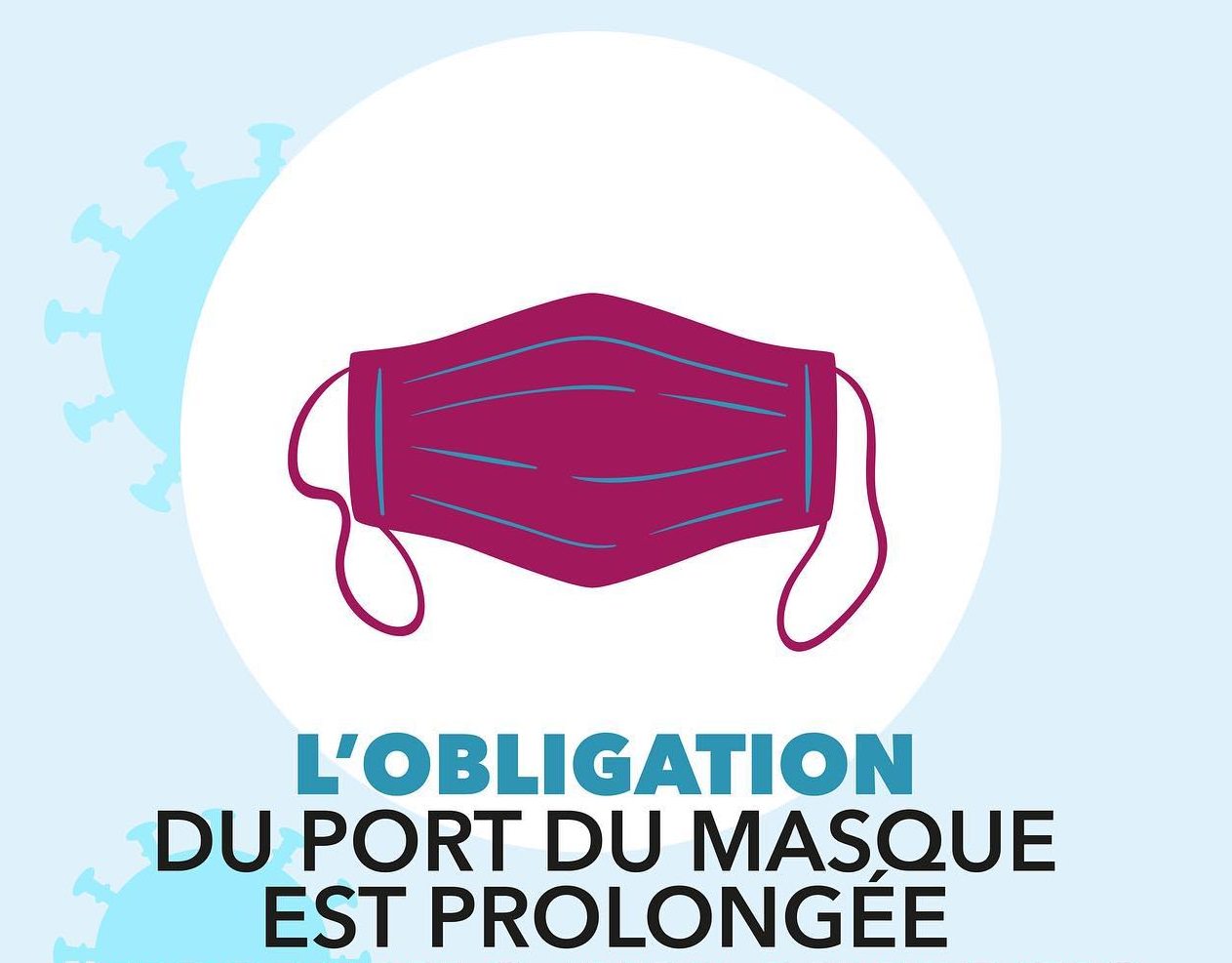 Lire la suite à propos de l’article Obligation du port du masque prolongée