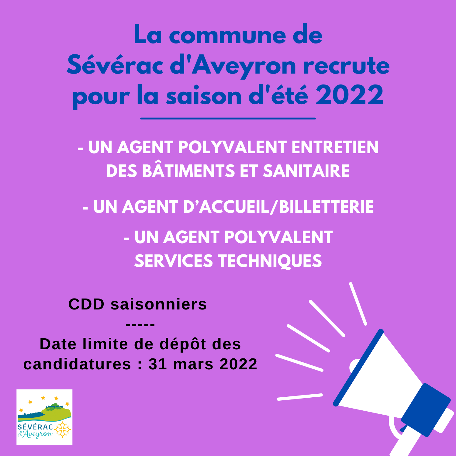 Lire la suite à propos de l’article OFFRES D’EMPLOIS