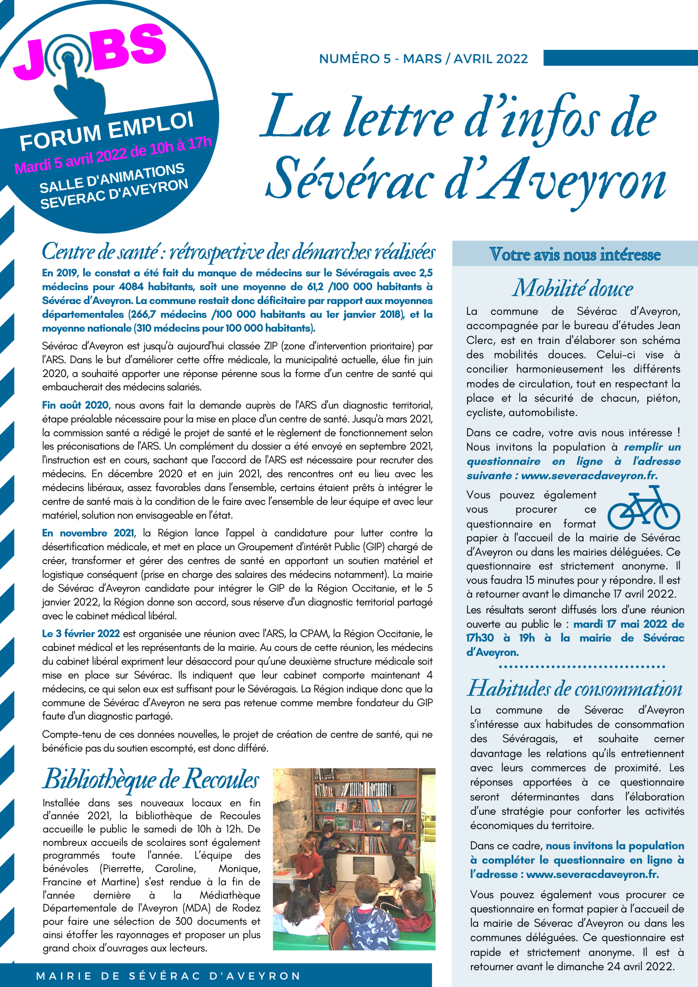 Lire la suite à propos de l’article LETTRE D’INFOS N°5