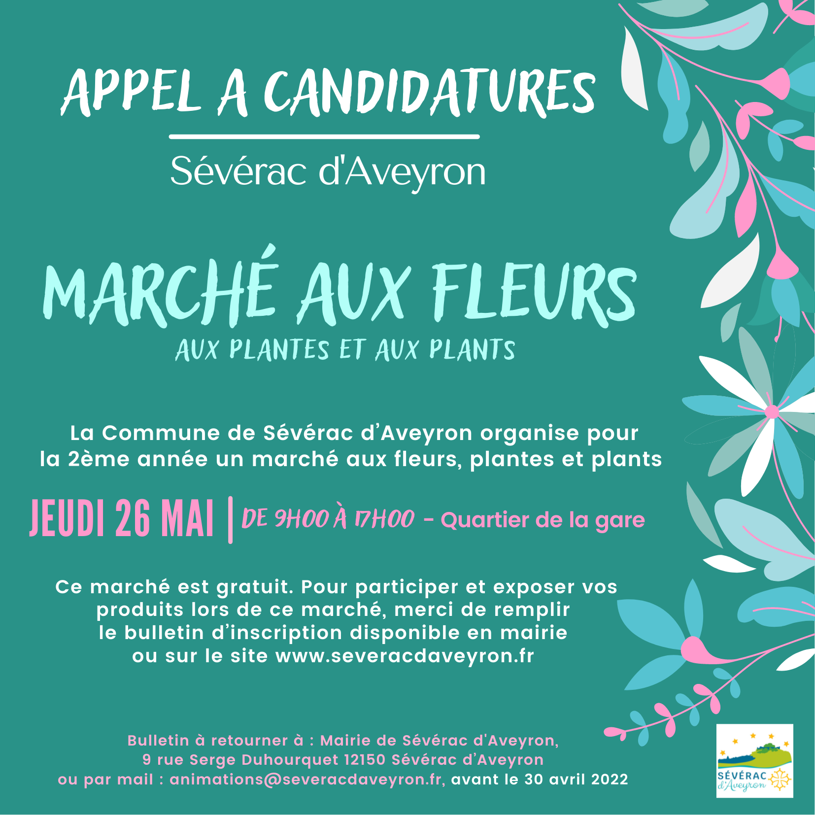 Lire la suite à propos de l’article Appel à candidatures : marché aux fleurs