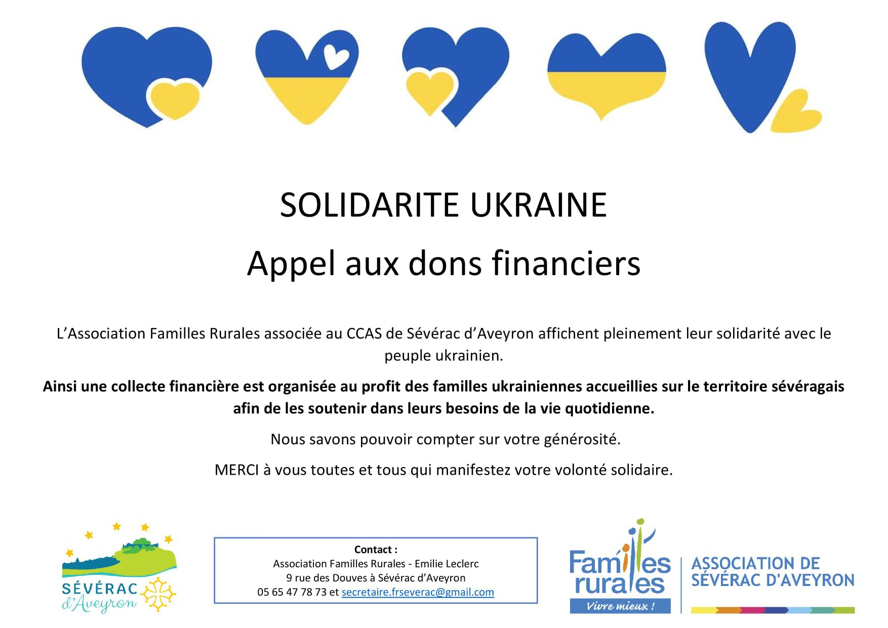 Lire la suite à propos de l’article SOLIDARITE UKRAINE