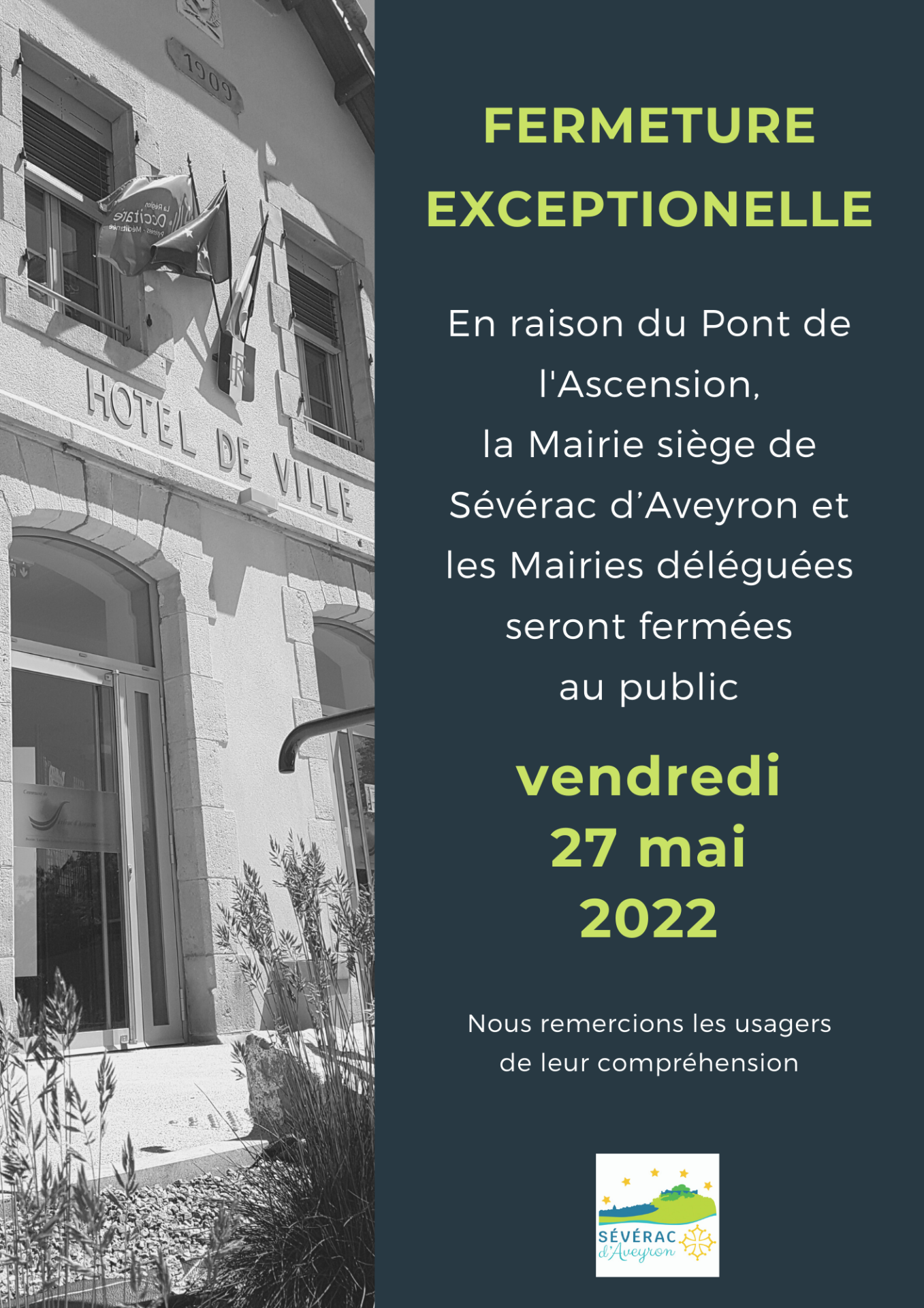 Lire la suite à propos de l’article Fermeture exceptionelle