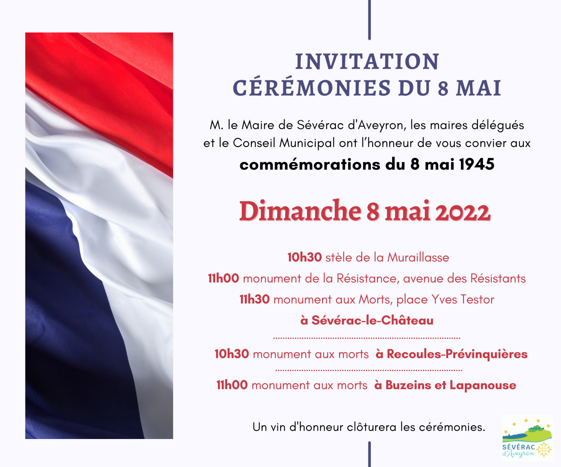 Lire la suite à propos de l’article Cérémonies du 8 mai