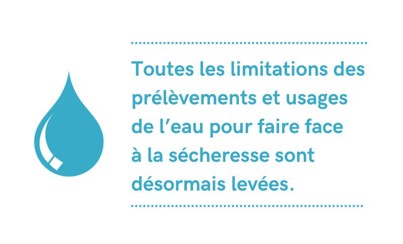 Lire la suite à propos de l’article Levée des restrictions d’eau