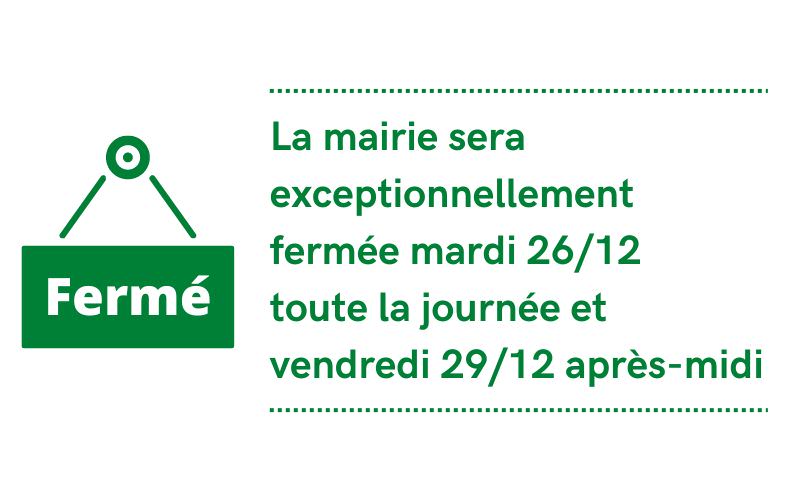 Lire la suite à propos de l’article Fermeture exceptionnelle de la mairie
