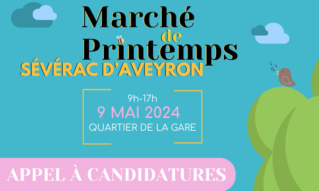 Lire la suite à propos de l’article APPEL A CANDIDATURE MARCHE DE PRINTEMPS 2024