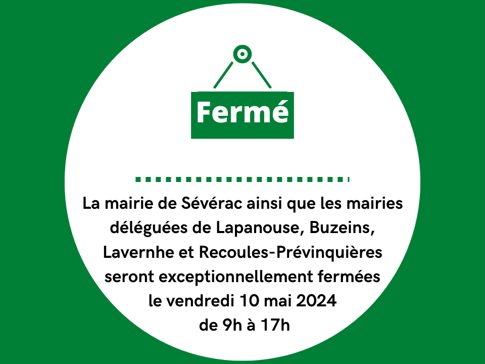 Lire la suite à propos de l’article Fermeture exceptionnelle de la mairie