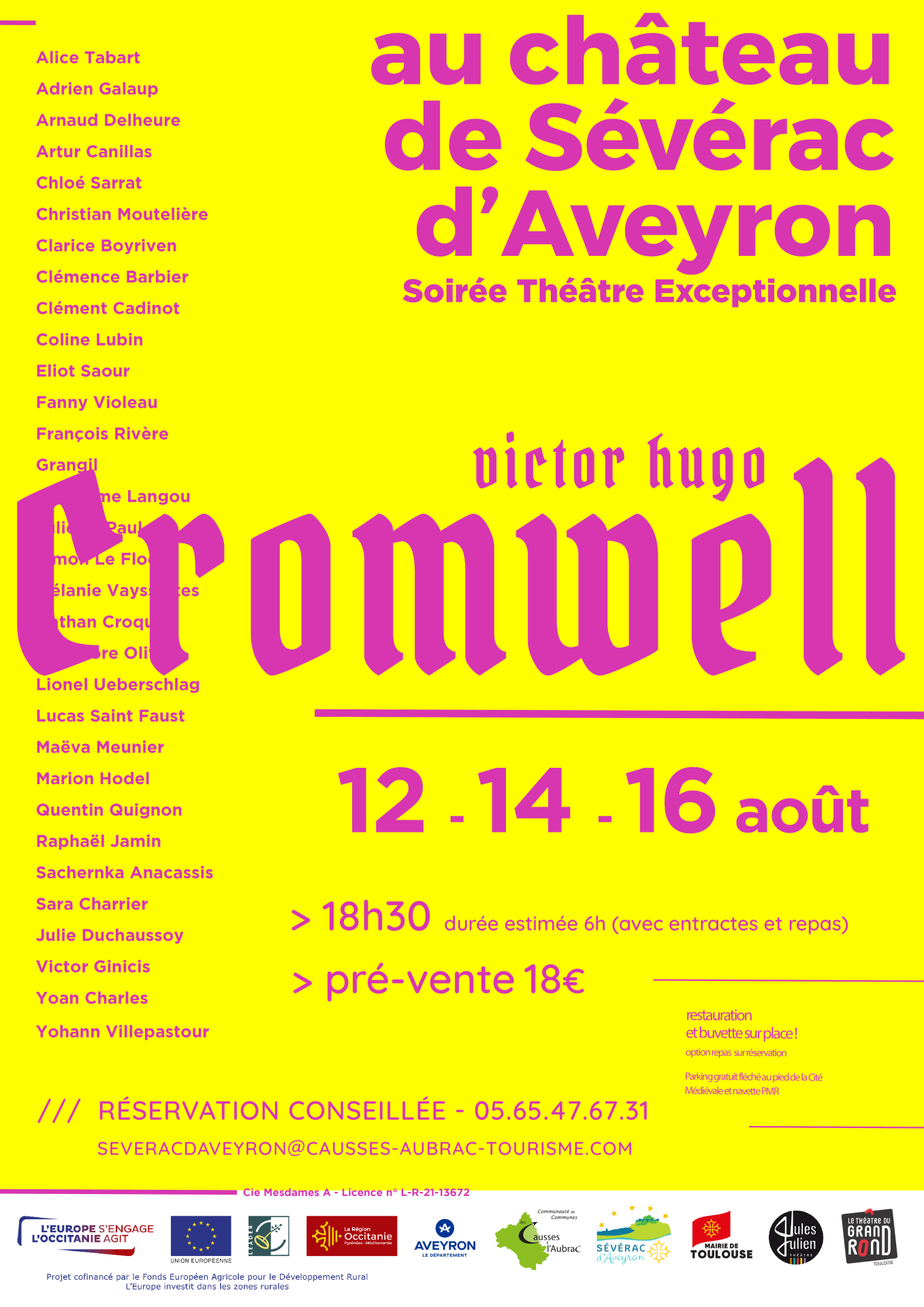 Lire la suite à propos de l’article // PREMIÈRE MONDIALE AU CHÂTEAU DE SÉVÉRAC : CROMWELL DE VICTOR HUGO //