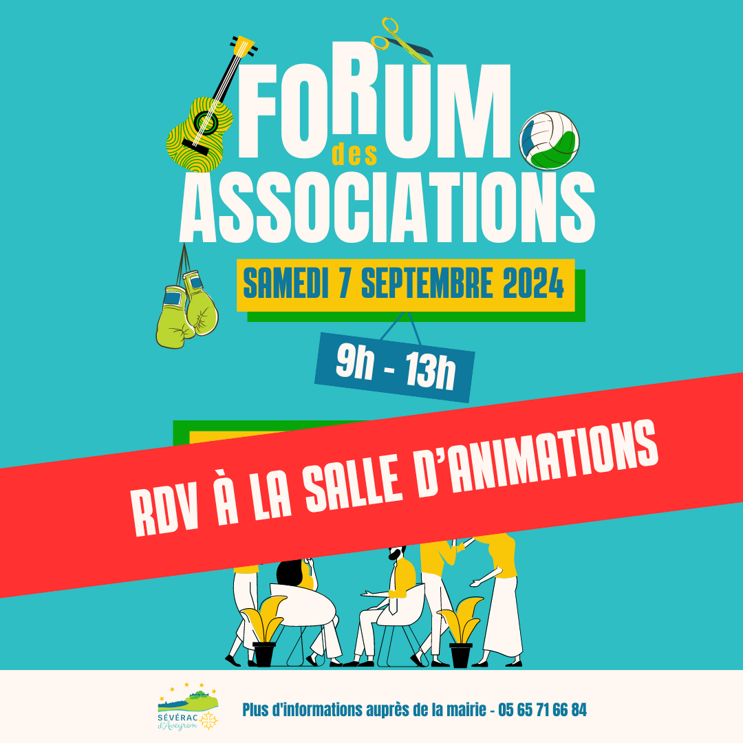 Lire la suite à propos de l’article // FORUM DES ASSOCIATIONS LE SAMEDI 7 SEPTEMBRE – SALLE DES ANIMATIONS//