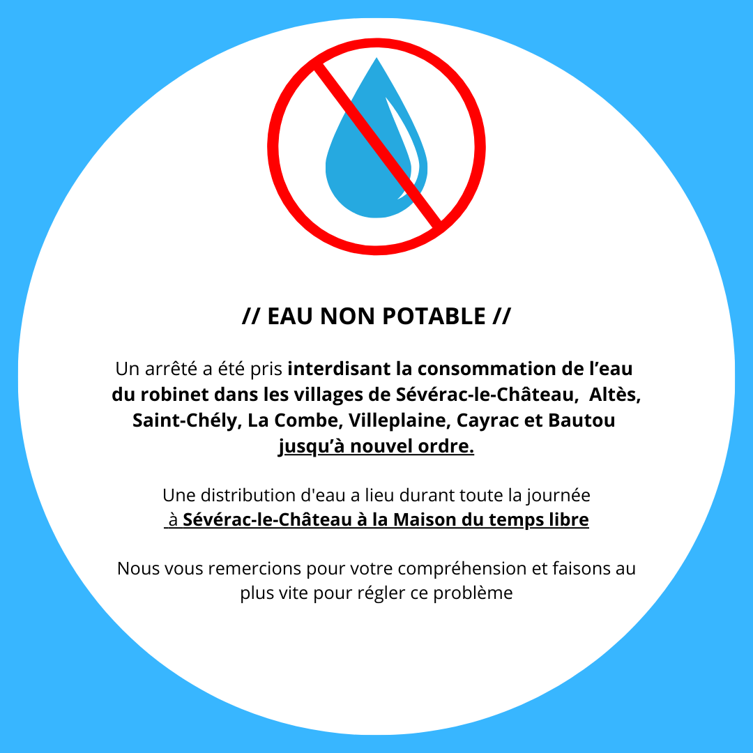 Lire la suite à propos de l’article // EAU NON POTABLE //